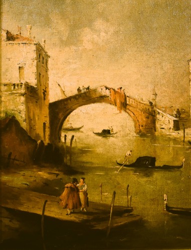 Venise, le Canal des Mendiants - école vénitienne du XIXe siècle - Louis XV